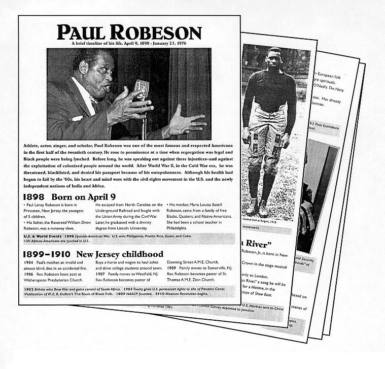 Robeson Timeline cover page